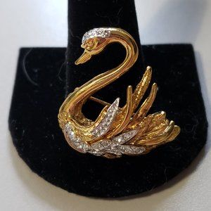 Vintage Swan Brooch